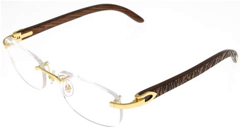 wood frame cartier eyeglasses